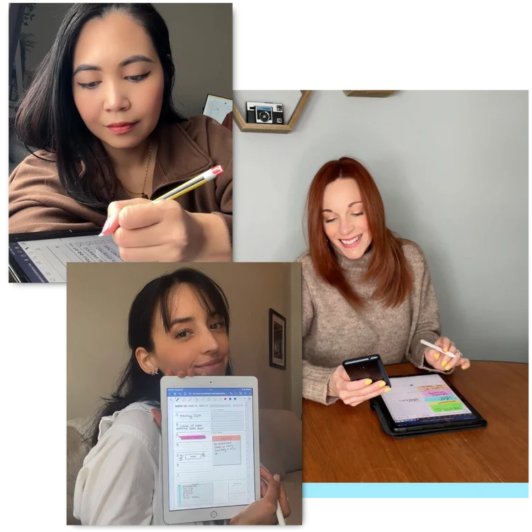 Customers using digital planner